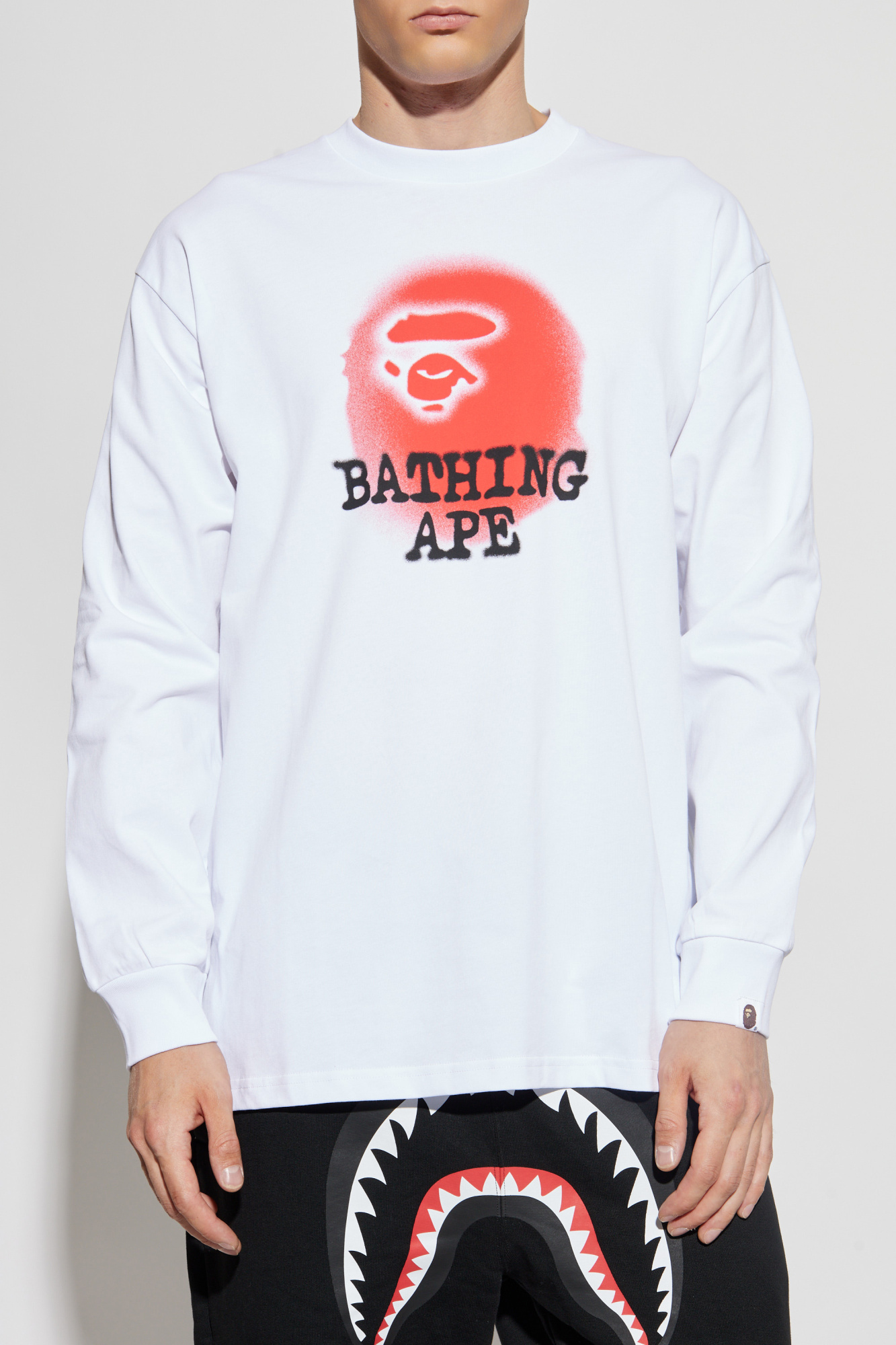 A Bathing Ape グラフィック長袖カットソー XL ホワイト A BATHING APE® T-shirt with logo | Men's | Vitkac